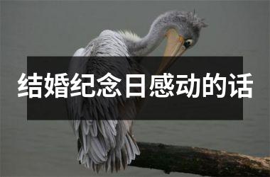 <h3>结婚纪念日感动的话