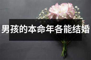 <h3>男孩的本命年各能结婚