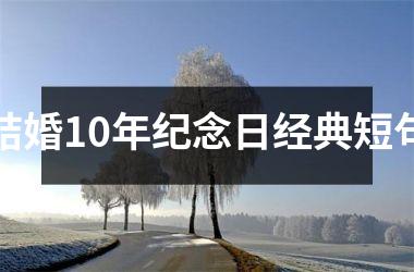 结婚10年纪念日经典短句