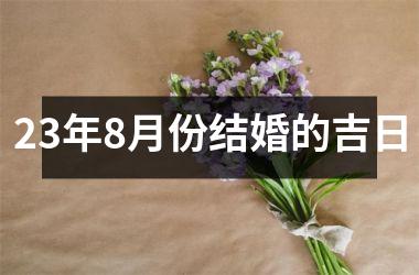 <h3>23年8月份结婚的吉日