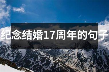 纪念结婚17周年的句子
