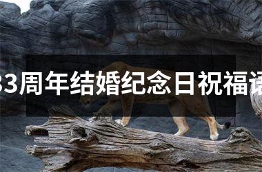 33周年结婚纪念日祝福语