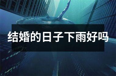 <h3>结婚的日子下雨好吗