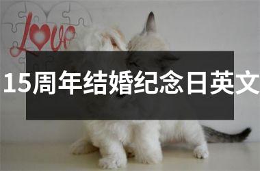 <h3>15周年结婚纪念日英文