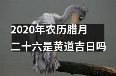 <h3>2025年农历腊月二十六是黄道吉日吗