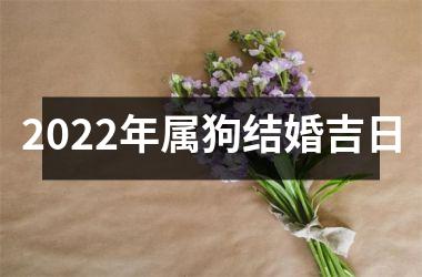 2022年属狗结婚吉日