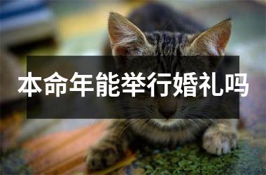 <h3>本命年能举行婚礼吗
