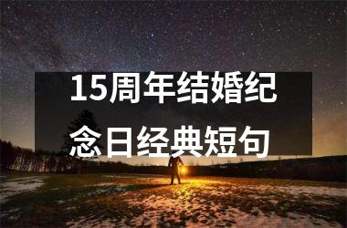 15周年结婚纪念日经典短句