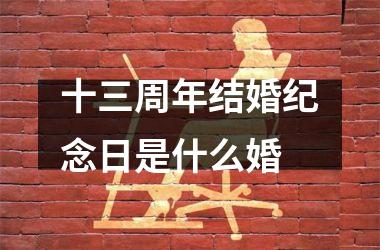 <h3>十三周年结婚纪念日是什么婚