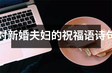 <h3>对新婚夫妇的祝福语诗句