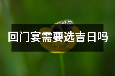 回门宴需要选吉日吗