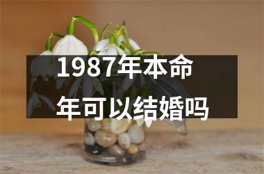 <h3>1987年本命年可以结婚吗