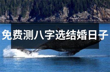 <h3>免费测八字选结婚日子