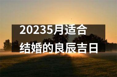 20235月适合结婚的良辰吉日