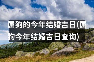 <h3>属狗的今年结婚吉日(属狗今年结婚吉日查询)
