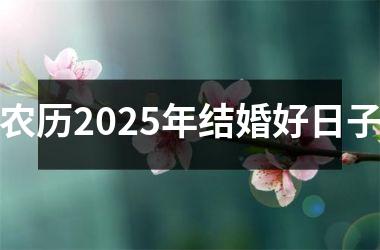 <h3>农历2025年结婚好日子