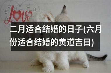 <h3>二月适合结婚的日子(六月份适合结婚的黄道吉日)