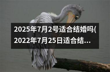 2025年7月2号适合结婚吗(2022年7月25日适合结婚吗)