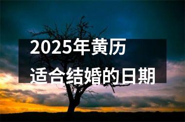 <h3>2025年黄历适合结婚的日期