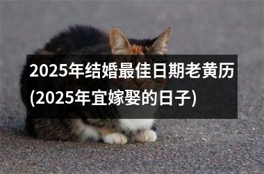 <h3>2025年结婚最佳日期老黄历(2025年宜嫁娶的日子)