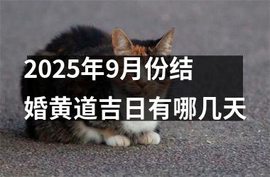 <h3>2025年9月份结婚黄道吉日有哪几天