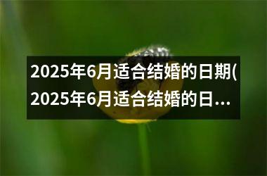 <h3>2025年6月适合结婚的日期(2025年6月适合结婚的日期有哪些)