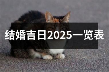 <h3>结婚吉日2025一览表