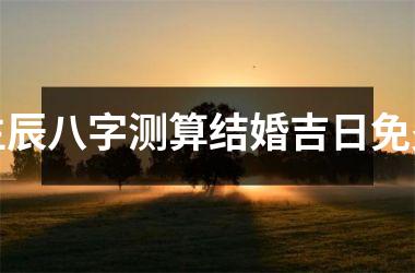 <h3>生辰八字测算结婚吉日免费