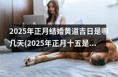 <h3>2025年正月结婚黄道吉日是哪几天(2025年正月十五是几月几号)