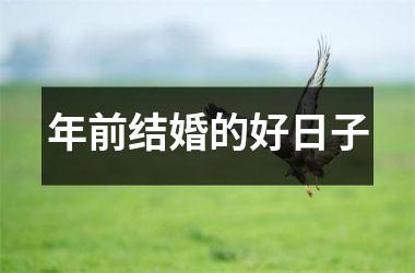 <h3>年前结婚的好日子