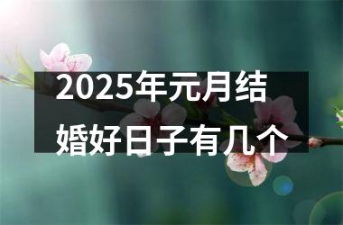 <h3>2025年元月结婚好日子有几个