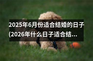 2025年6月份适合结婚的日子(2026年什么日子适合结婚)