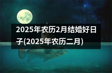 <h3>2025年农历2月结婚好日子(2025年农历二月)