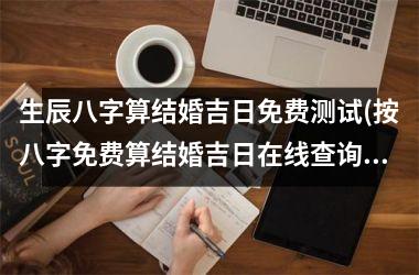 <h3>生辰八字算结婚吉日免费测试(按八字免费算结婚吉日在线查询)