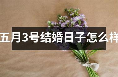 <h3>五月3号结婚日子怎么样