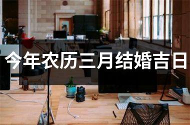 <h3>今年农历三月结婚吉日