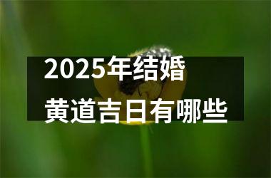 <h3>2025年结婚黄道吉日有哪些