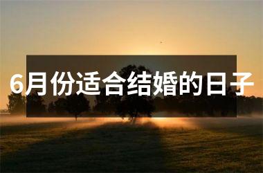 <h3>6月份适合结婚的日子