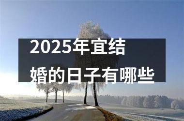 <h3>2025年宜结婚的日子有哪些