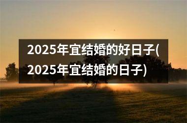 2025年宜结婚的好日子(2025年宜结婚的日子)