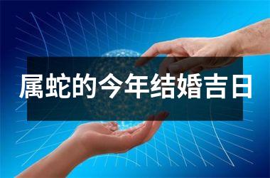 <h3>属蛇的今年结婚吉日