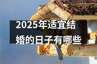 <h3>2025年适宜结婚的日子有哪些