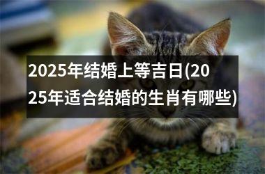 <h3>2025年结婚上等吉日(2025年适合结婚的生肖有哪些)