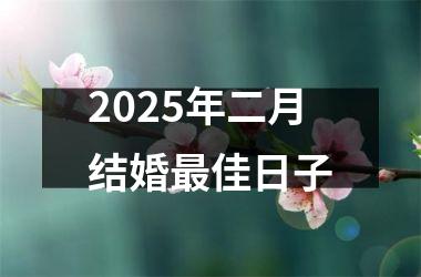 <h3>2025年二月结婚最佳日子