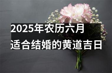 <h3>2025年农历六月适合结婚的黄道吉日