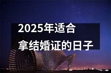 <h3>2025年适合拿结婚证的日子