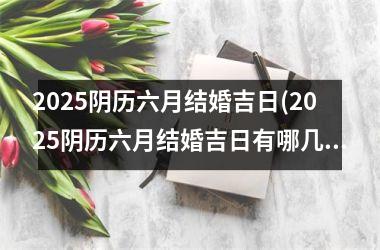 <h3>2025阴历六月结婚吉日(2025阴历六月结婚吉日有哪几天)