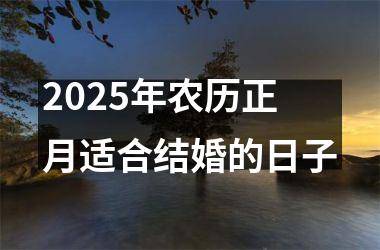 <h3>2025年农历正月适合结婚的日子