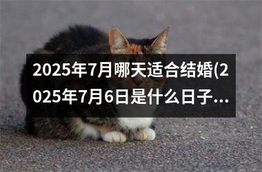 <h3>2025年7月哪天适合结婚(2025年7月6日是什么日子)