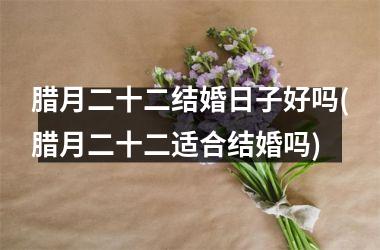 腊月二十二结婚日子好吗(腊月二十二适合结婚吗)